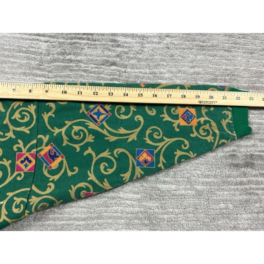 Vintage Dandelion Sweater Womens Small Green Grandmacore‎ Longsleeve Casual - Picture 6 of 13